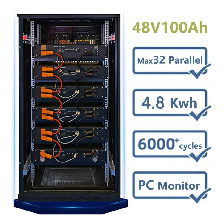 48V 100AH ​​Rack модел Литиева батерия за съхранение на енергия